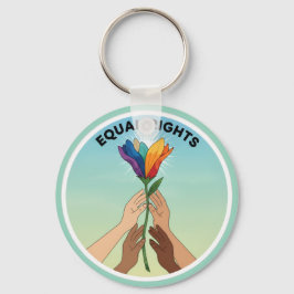 Regenbogenblume für gleiche Rechte – Vielfalt und  Schlüsselanhänger