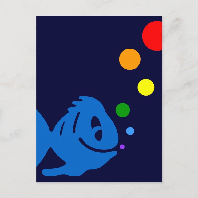 Regenbogenblume Postkarte (Vorderseite)