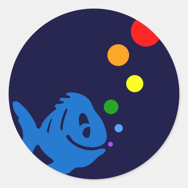 Regenbogenblume Runder Aufkleber (Vorderseite)