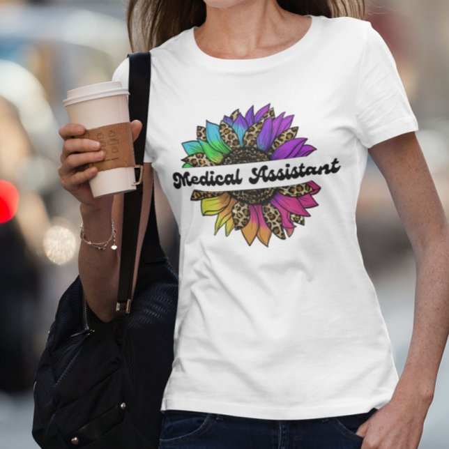 Regenbogenblume T-Shirt (Medical Assistant Profession Rainbow Sunflower T-Shirt
)