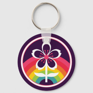 Regenbogenblüte Schlüsselanhänger
