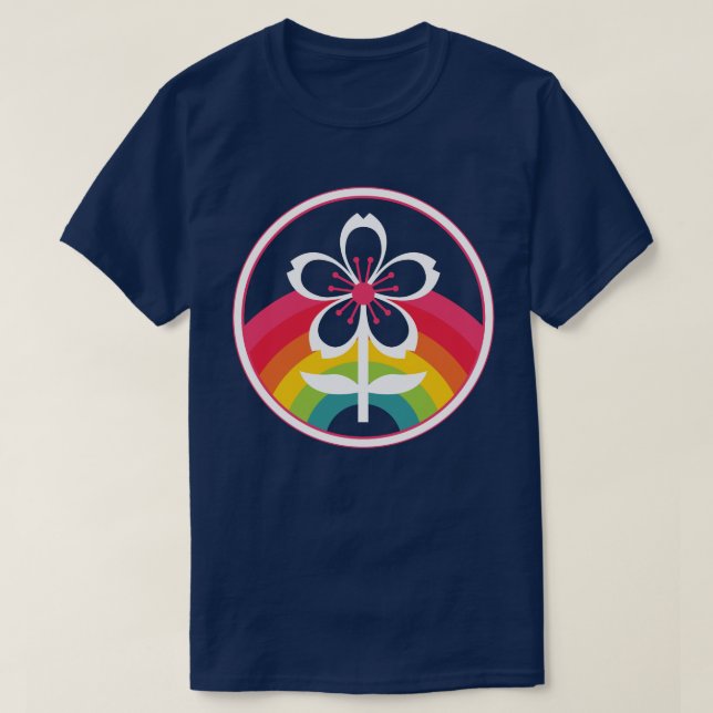 Regenbogenblüte T-Shirt (Design vorne)
