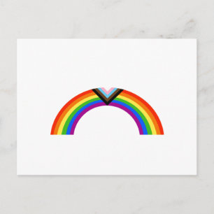 Regenbogenbogen des Progress Pride Postkarte