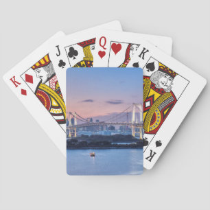 Regenbogenbrücke bei Dämmerung Spielkarten
