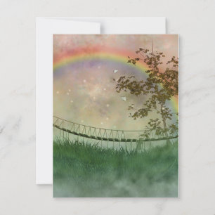 Regenbogenbrücke-Flachkarte mit Umschlag Mitteilungskarte
