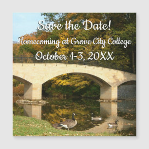 Regenbogenbrücke im Herbst Save the Date in Grove  Magnetkarte