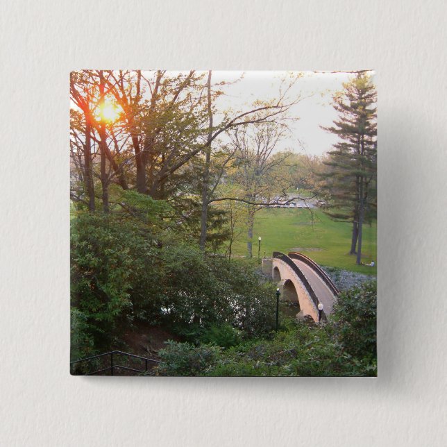 Regenbogenbrücke-Sonnenuntergang am Grove City Col Button (Vorderseite)