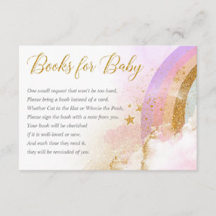 Regenbogenbücher für Baby, Mädchen-Babyparty Begleitkarte
