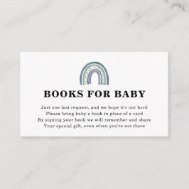 Regenbogenbücher für Babydusche Begleitkarte