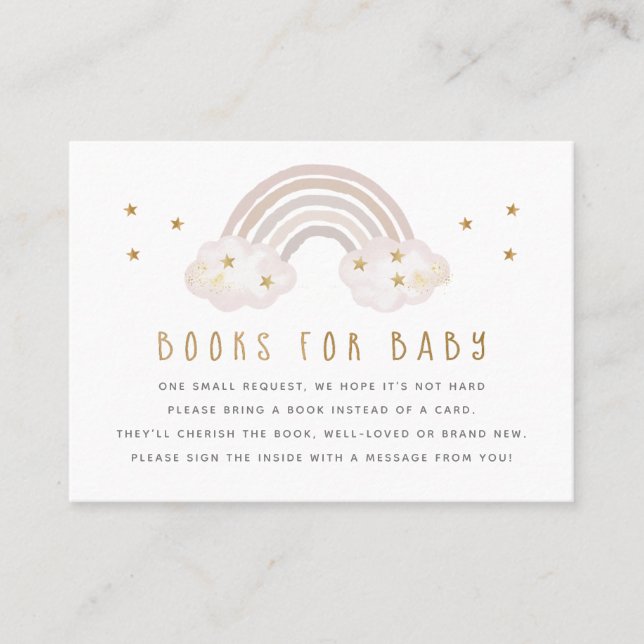 Regenbogenbücher für Babysteckkarte Visitenkarte (Vorderseite)