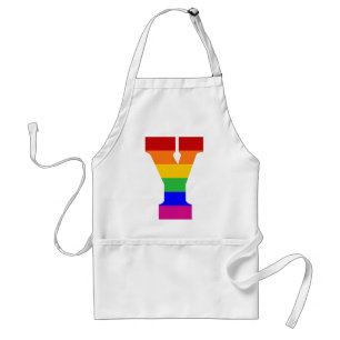 Regenbogenbuchstabe Y Schürze