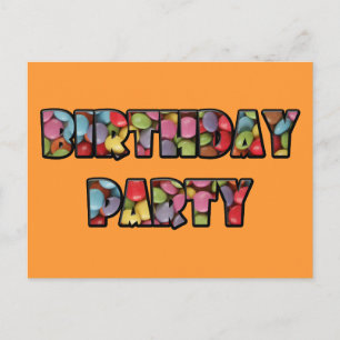 Regenbogencreme-Party Postkarte