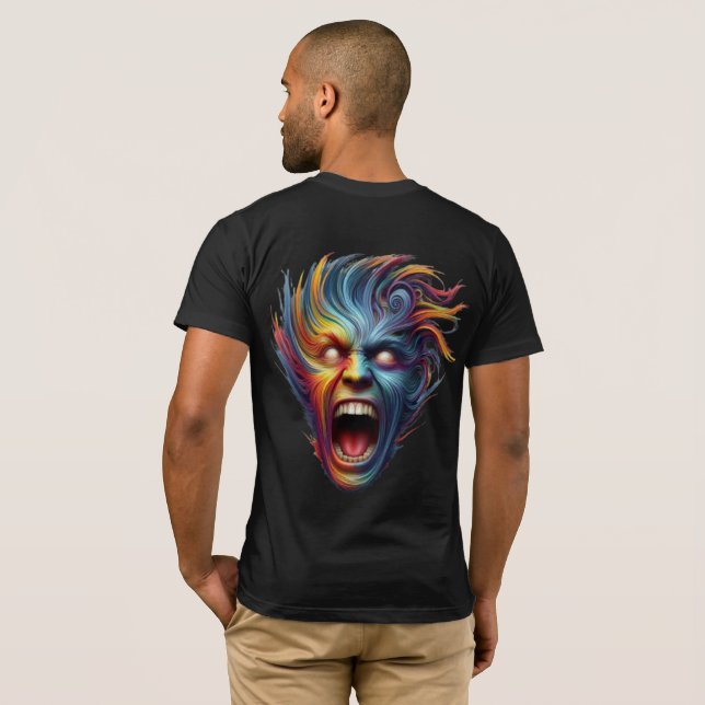 Regenbogencreme: Psychedelische emotionale Veröffe T-Shirt (Schwarz voll)