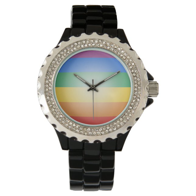 Regenbogendesign Armbanduhr (Vorderseite)