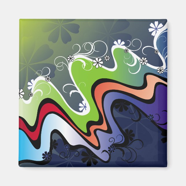 Regenbogendesign Magnet (Vorne)