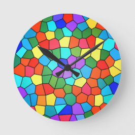 Regenbogendesign Runde Wanduhr