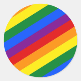 Regenbogendiagonale Streifen Muster Aufkleber Krei