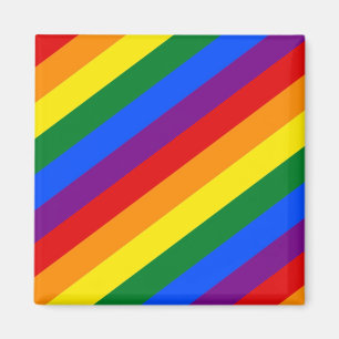 Regenbogendiagonalen-Streifen-Muster-Magnet Magnet