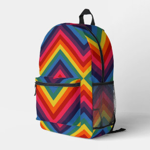 Regenbogendiamantmuster Bedruckter Rucksack