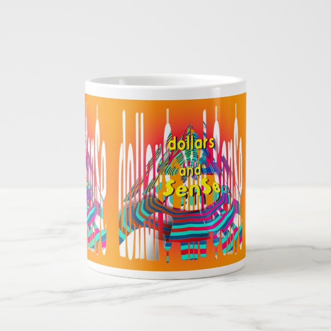 Regenbogendollar$ Und $en$e  Jumbo-Tasse (Vorderseite)
