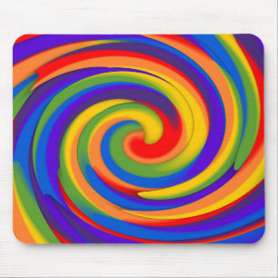 Regenbogendrehung Mousepad