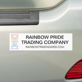 Regenbogendreieck Firmenlogo Gay Pride Autoaufkleber