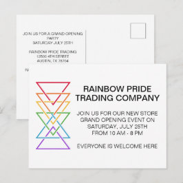 Regenbogendreieck-Logo LGBTQ-Geschäftsmarketing Postkarte