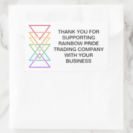 Regenbogendreieck-Logo LGBTQ-Geschäftsmarketing Rechteckiger Aufkleber
