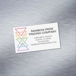 Regenbogendreieck-Logo LGBTQ-Unternehmen Pride Magnetische Visitenkarte