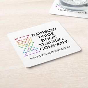 Regenbogendreieck Unternehmen Gay Pride Logo Rechteckiger Pappuntersetzer