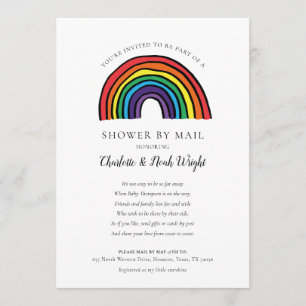 Regenbogendusche per Post auf Distanz Einladung