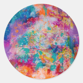 Regenbogenduschen Runder Aufkleber