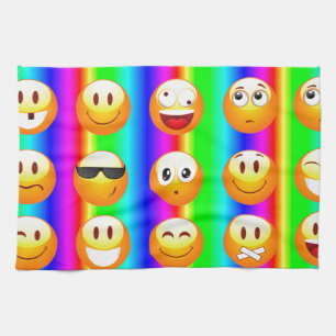 Regenbogenemoji Geschirrtuch
