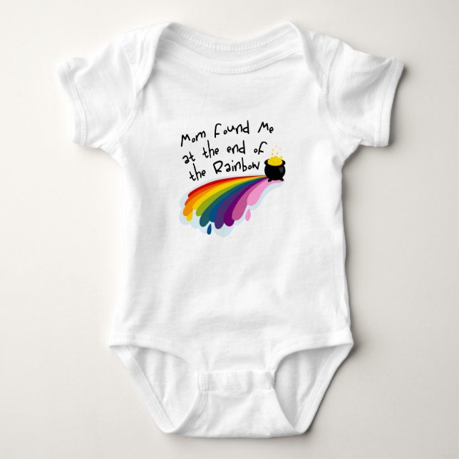 Regenbogenende Baby Strampler (Vorderseite)