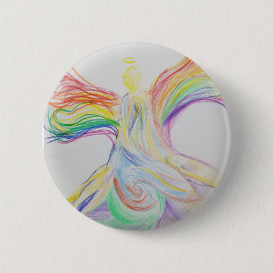 Regenbogenengel Button