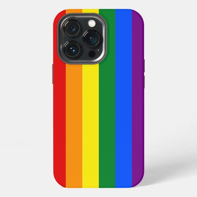 Regenbogenfahne iPhone Hülle (Hinten)