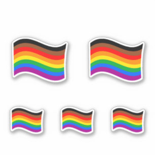 Regenbogenfahne Philly Pride schwenkend Aufkleber