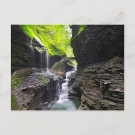 Regenbogenfälle & Kaskade, Watkins Glen, New York Postkarte