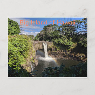 Regenbogenfälle von der Großen Insel Hawaii Postkarte