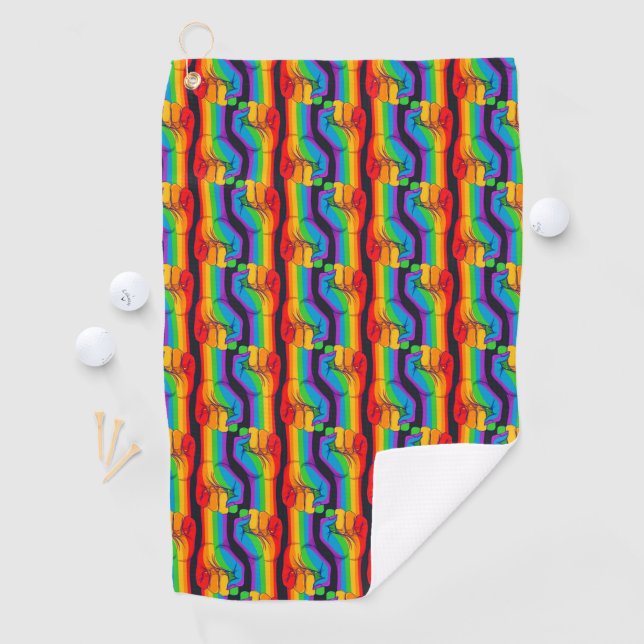 Regenbogenfalte Golfhandtuch (Insitu)