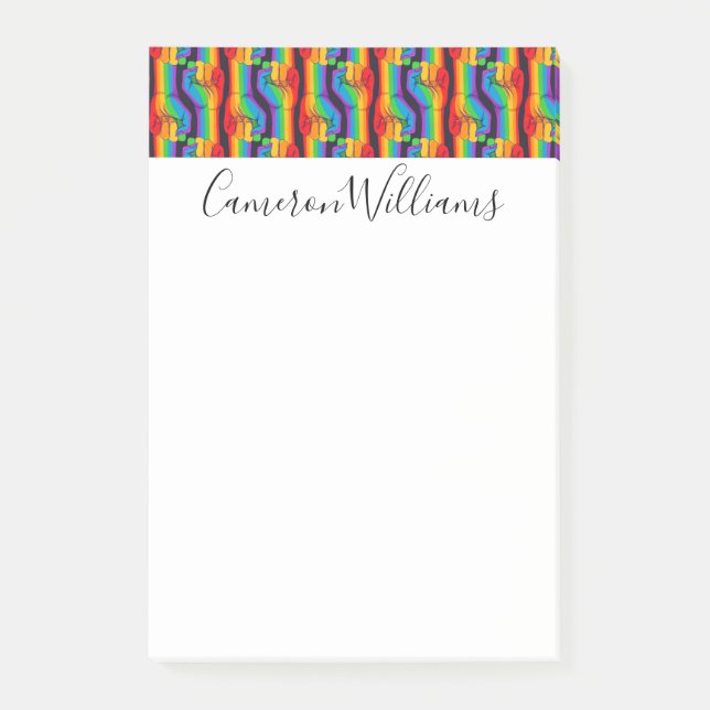 Regenbogenfalte Post-it Klebezettel (Vorderseite)