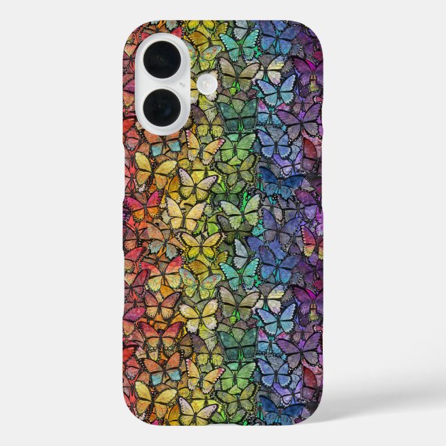 Regenbogenfantasy-Schmetterlinge Case-Mate iPhone Hülle (Rückseite)