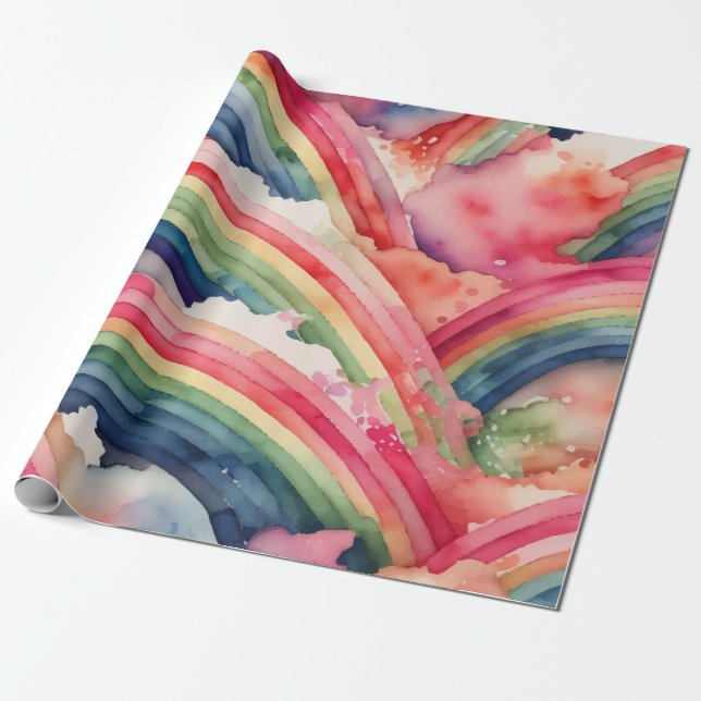 Regenbogenfarbe Geschenkpapier (Ungerollt)