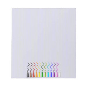 Regenbogenfarbe Notizblock