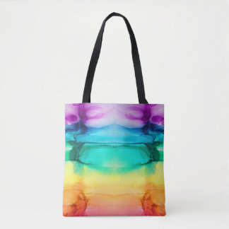Regenbogenfarben, abstrakter Acrylmix.