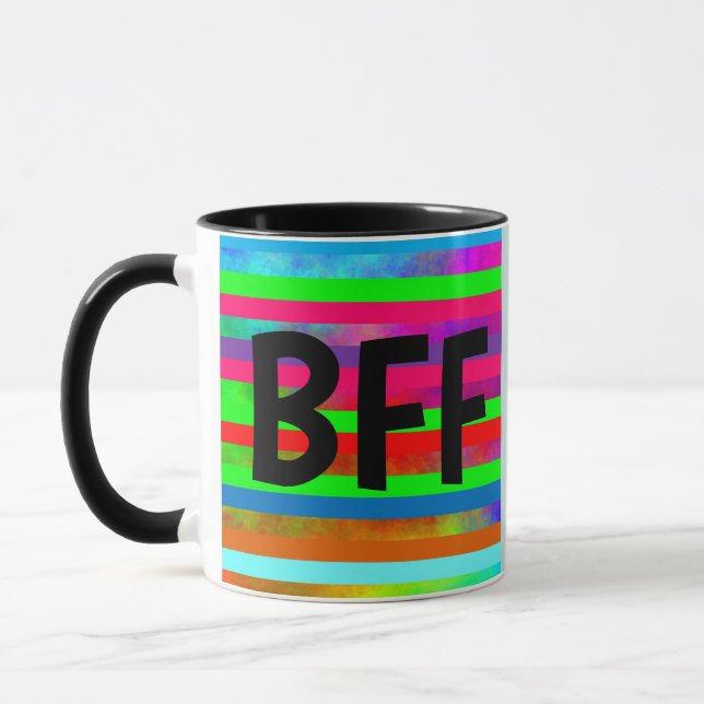 REGENBOGENFARBEN BESTER FREUND BFF KAFFEETASSEN (Links)