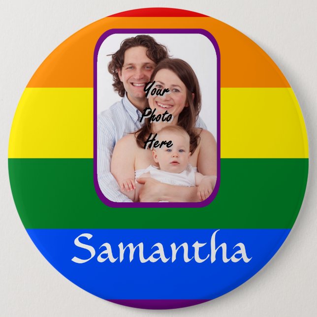 Regenbogenfarben Button (Vorderseite)