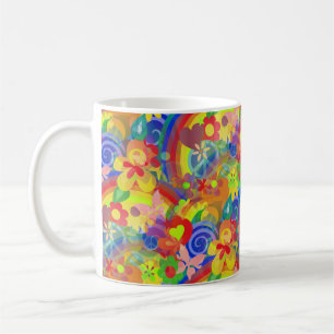 Regenbogenfarben des Powers Blume Kaffeetasse