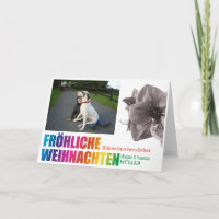 Regenbogenfarben Fröhliche Weihnachten 