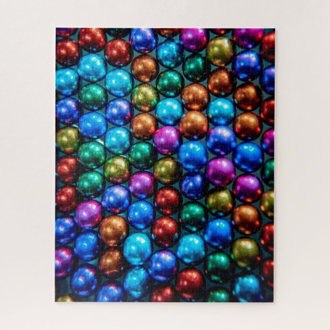 Regenbogenfarben geometrische Kreise herausfordern Puzzle (Vertikal)